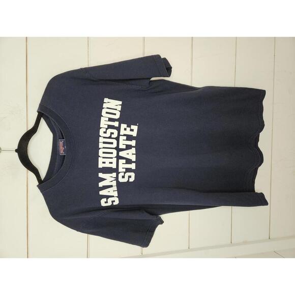 Vintage Sam Houston State Medium Navy & white lettering Jansport tee shirt - Picture 1 of 4